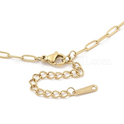 Цепочки-скрепки из нержавеющей стали 304 с одним сердечком NJEW-H044-05G