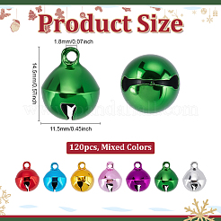 120 шт. железных круглых колокольчиков&nbsp;IFIN-ME0001-28