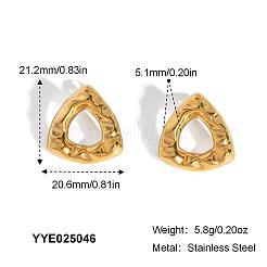 Boucles d'oreilles à tige texturées en acier inoxydable martelé&nbsp;GJ5833-1