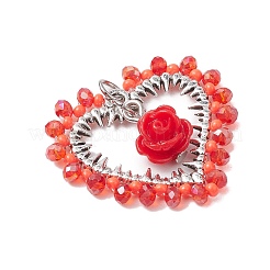 3шт 3 цвета стеклянные подвески PALLOY-MZ00538