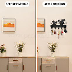 Настенные вешалки из дерева и железа&nbsp;HJEW-WH0055-022