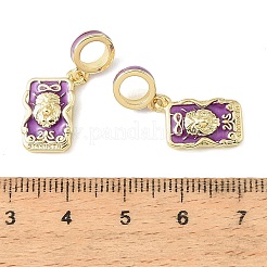 Messing emaille europäische baumeln charme&nbsp;KK-CBA6938-14G-02