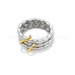 Anelli bicolore in acciaio inossidabile 304&nbsp;WG54557-04