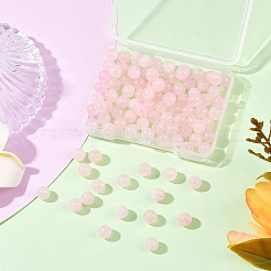 100 шт. нити круглых бусин из натурального розового кварца&nbsp;G-SP0001-19B