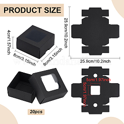 Квадратные подарочные коробки для хранения крафт-бумаги&nbsp;CON-WH0095-100A-02