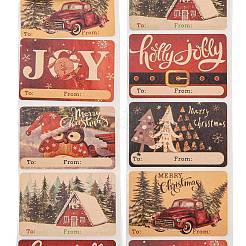 Autocollants en papier à dessin animé sur le thème de Noël&nbsp;STIC-P013-06A