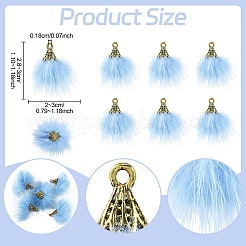Decorazioni pendenti con nappine in pelliccia di visone sintetico&nbsp;FIND-YW0002-24F