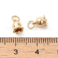 真鍮製チャーム  長持ちメッキ  花  14KGP本金メッキ  7x5.5mm  穴：2mm&nbsp;KK-Z040-02D