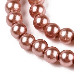 Perles de verre nacrées cuites au four&nbsp;HY-Q003-4mm-50-A