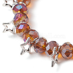 Braccialetti con perline di vetro rondelle sfaccettate di colore ab&nbsp;BJEW-JB10568