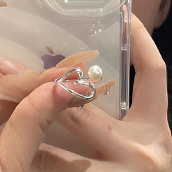 Кольца-манжеты из стерлингового серебра с натуральным пресноводным жемчугом для женщин FS-WG385D2-01