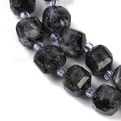 Натуральные нити бус из ларвикита G-B125-O05-01