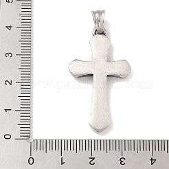 304ステンレスペンダント  クロスチャーム  アンティークシルバー  38.7x21x3mm  穴：5.5mm&nbsp;STAS-Z097-13AS-02