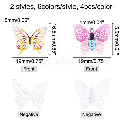 48 шт. подвески из латуни с двухцветной печатью&nbsp;KKC-CA0001-04