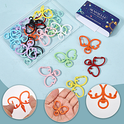 20 шт. 10-цветные поворотные застежки-бабочки из цинкового сплава с покрытием из краски для выпечки&nbsp;FIND-SC0017-45