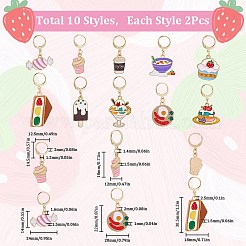 Кулон с эмалью из сплава на тему еды HJEW-SC00018