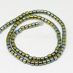 Electroplate non magnetici ematite sintetico fili di perline&nbsp;G-J163-2x2mm-06