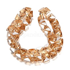 Стеклянные бусины с гальваническим покрытием &nbsp;EGLA-P066-02A-PL01