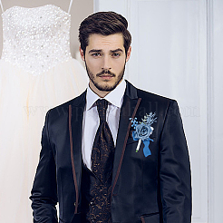 2 шт. 2 стиля шелковая ткань и пластиковый искусственный цветок корсаж бутоньерка и корсаж на запястье JEWB-CP0001-27A