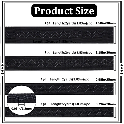 9 ярд 4 стиля плоская нескользящая прозрачная силиконовая полиэстеровая эластичная лента OCOR-GF0004-20