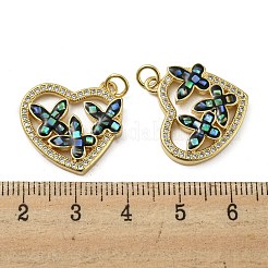 Латунные микро проложить кубического циркония подвески&nbsp;KK-H457-03G-01