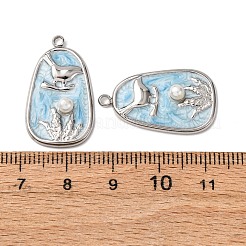 Подвески из нержавеющей стали 304 с эмалью&nbsp;STAS-P406-27A-P