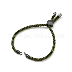 Bracelets coulissants en corde milan torsadée à moitié finis&nbsp;FIND-G032-01B-17