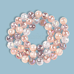 4 нити гальванизированные стеклянные бусины нити&nbsp;GLAA-PA0001-09E