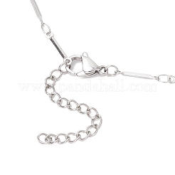 Изготовление ожерелий из плоской цепочки из нержавеющей стали 304&nbsp;AJEW-JB01349-02