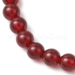 Muschelperlen- und natürliche Karneol-Armbänder mit runden Perlen für Damen&nbsp;BJEW-JB11937-01