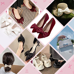 2 шт. атласная лицевая часть с бантом и железными пряжками для обуви&nbsp;FIND-PH0028-06B