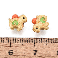 925 бусина из стерлингового серебра с зеленой эмалью.&nbsp;STER-T008-64G