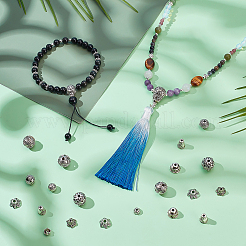 Тибетский сплава типа 3 отверстие гуру шарики&nbsp;TIBEB-ME0001-04