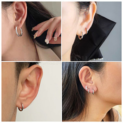 6 пара серег-колец Huggie Hoops из нержавеющей стали 202&nbsp;EJEW-TA0001-56