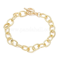 Латунные кабельные цепи браслеты для женщин&nbsp;BJEW-JB12754