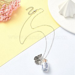 Колье с подвеской в виде бабочки NJEW-FZ00020
