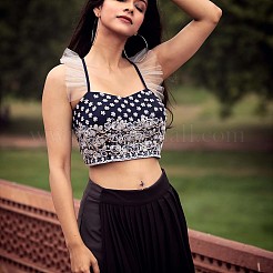 6шт. 6-цветное изогнутое кольцо для живота из нержавеющей стали 304 JX496A-02