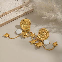 Серьги-подвески из нержавеющей стали 304 с морскими звездами TJ5703