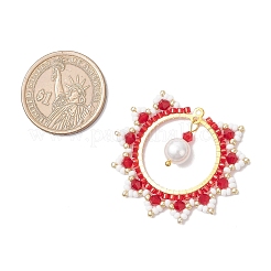 Подвески-солнца из стеклянных бусин&nbsp;PALLOY-MZ00857-02