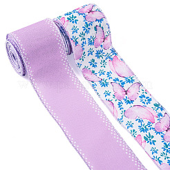 2 моток 2 цвета летняя тема полиэстеровая проволочная лента с принтом SRIB-TA0001-24A