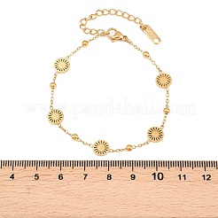 Женские браслеты Sun Link из нержавеющей стали 304&nbsp;BJEW-Z161-04G