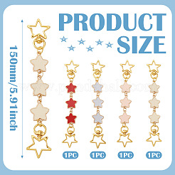 4 шт. сплав эмалированные цепи-удлинители для сумок&nbsp;HJEW-TAC0105