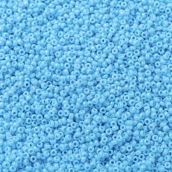 MIYUKIラウンドロカイユビーズ  日本製シードビーズ  15/0  （rr413)不透明なターコイズブルー  15/0  1.5mm  穴：0.7mm  約250000個/ポンド&nbsp;SEED-G009-RR0413