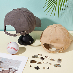 40 ensemble de 4 couleurs de fermoir de sangle de boucle de casquette de baseball en fer&nbsp;FIND-BC0014-11