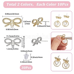 20 шт. 2 цвета сплава серьги-гвоздики фурнитура&nbsp;FIND-SC0015-61