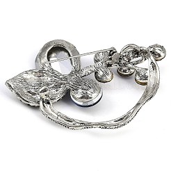 Брошь из цинкового сплава с цветными стразами JEWB-U011-03AS-01