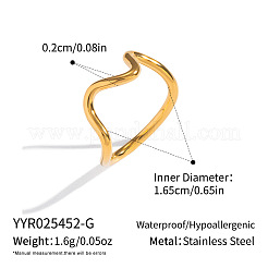 Кольца из нержавеющей стали 304 с неровными линиями для женщин&nbsp;EF1502-1