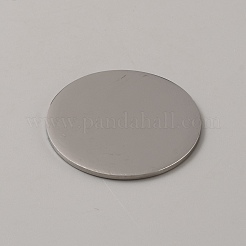 201 ステンレススチール製記念コイン  ラッキーコイン  フラットラウンド  ステンレス鋼色  29.5x1.5mm&nbsp;AJEW-WH0513-50P