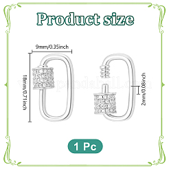 1 шт. s925 подвески-замки с винтовым карабином из стерлингового серебра STER-NB0001-23P