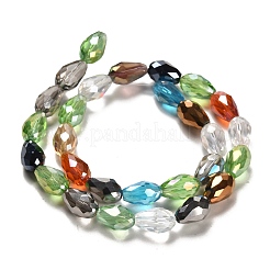 Граненые стеклянные бусины каплевидные нити GS053-AB